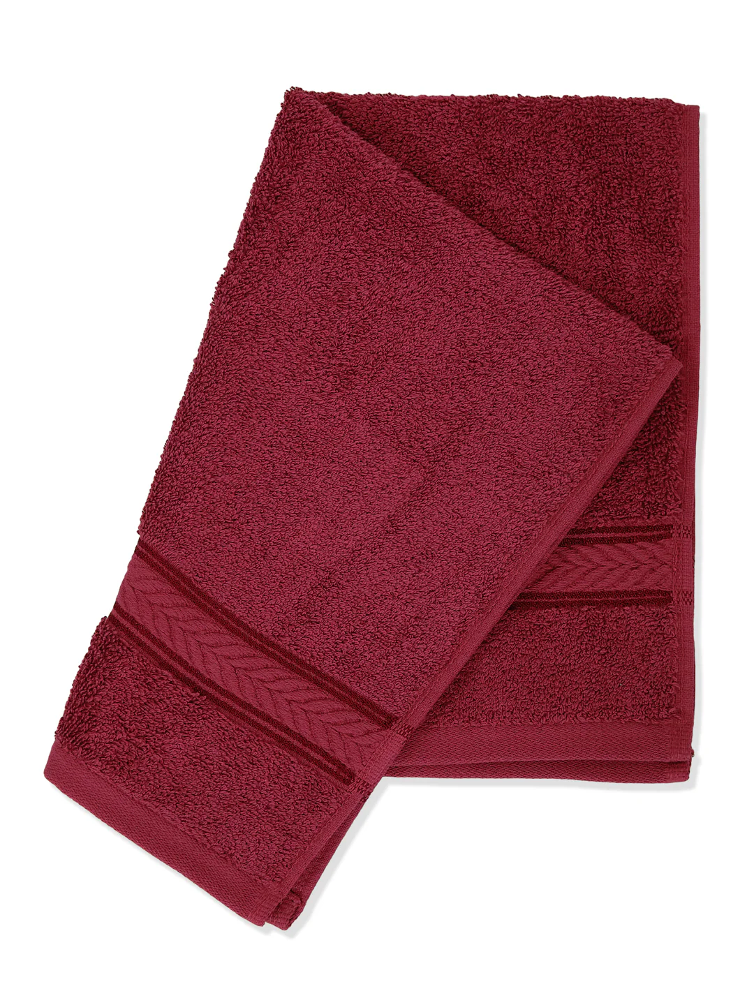 Premium Red 100% Cotton Solid 525 GSM Hand Towel Amber 2 Pc Set Pvc Pack - Image 7