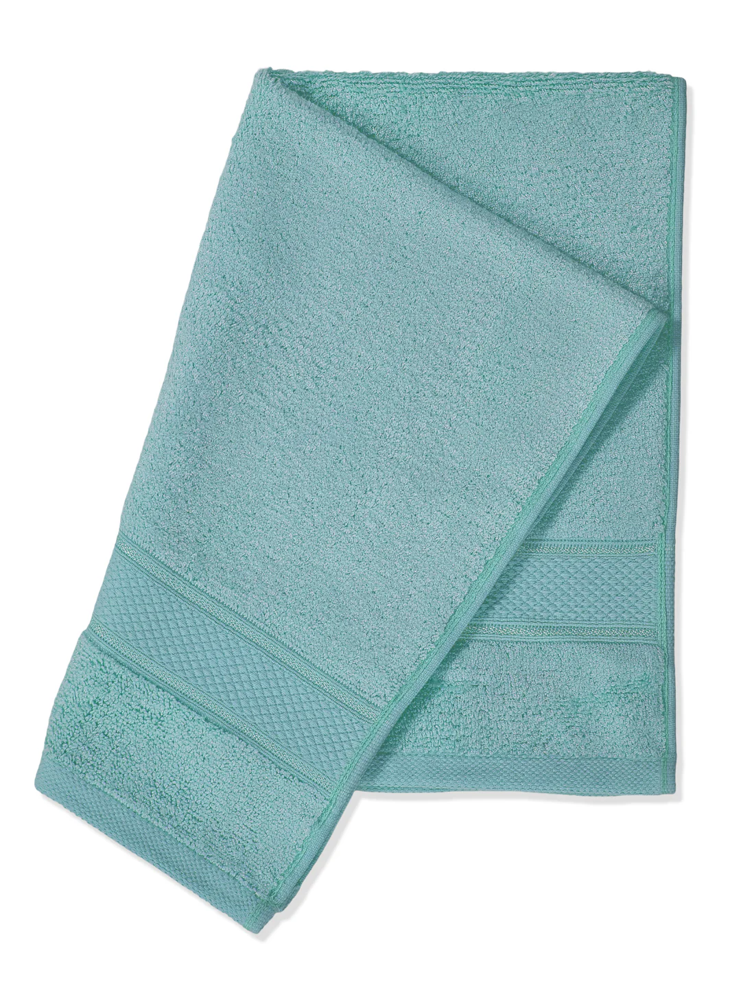 Premium Sea Green 100% Cotton Solid 525 GSM Hand Towel Amber 2 Pc Set Pvc Pack - Image 7