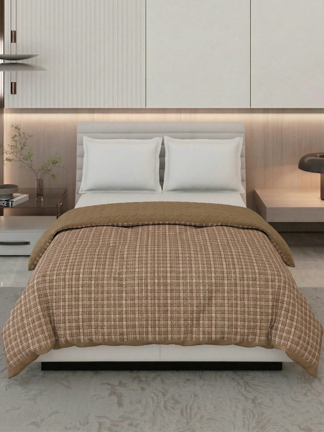 Premium Self Design Double Bed 3 Ply 200 GSM Comforter Cozy Flannel Collection Weight 2.8 kg - Image 3