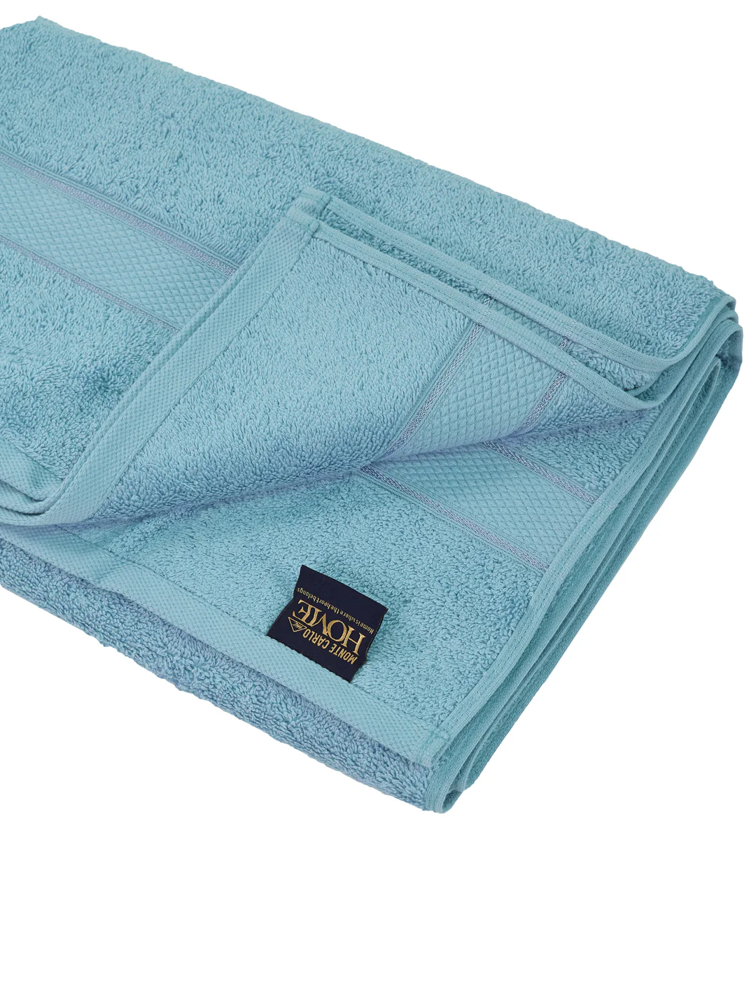 Premium Sky Blue 100% Cotton Solid 525 GSM Bath Towel Iris 1 Pc Pvc Pack - Image 5