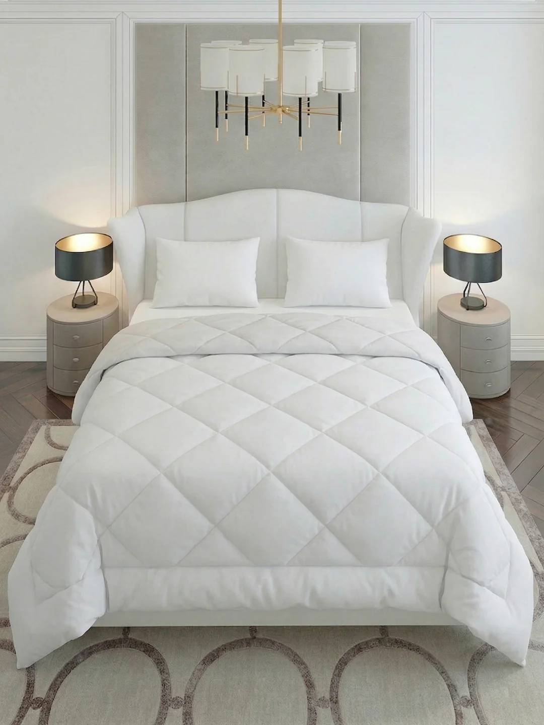 Premium Solid King Size 3 Ply 250 GSM Comforter Hotel Premium Collection Weight 2.5 kg - Image 4