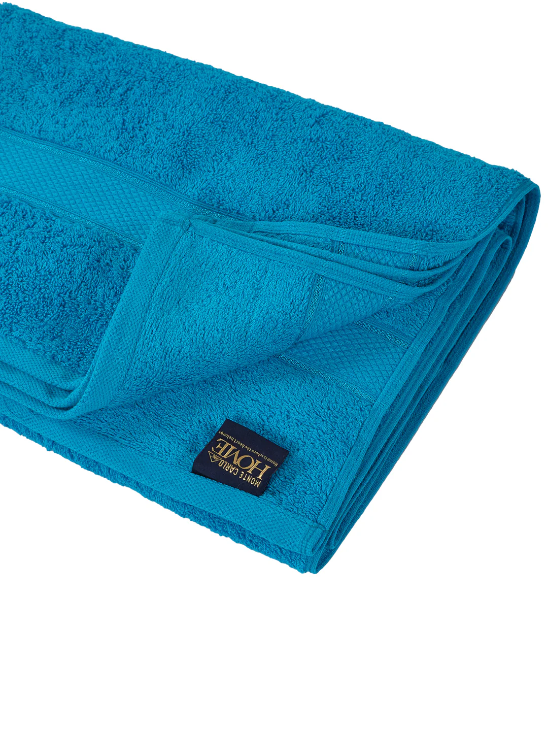 Premium Vivid Blue 100% Cotton Solid 525 GSM Bath Towel Iris 1 Pc Pvc Pack - Image 5