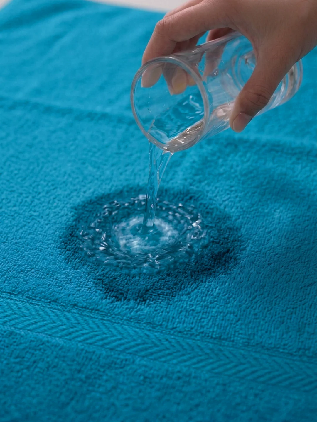 Premium Vivid Blue 100% Cotton Solid 525 GSM Hand Towel Amber 2 Pc Set Pvc Pack - Image 3