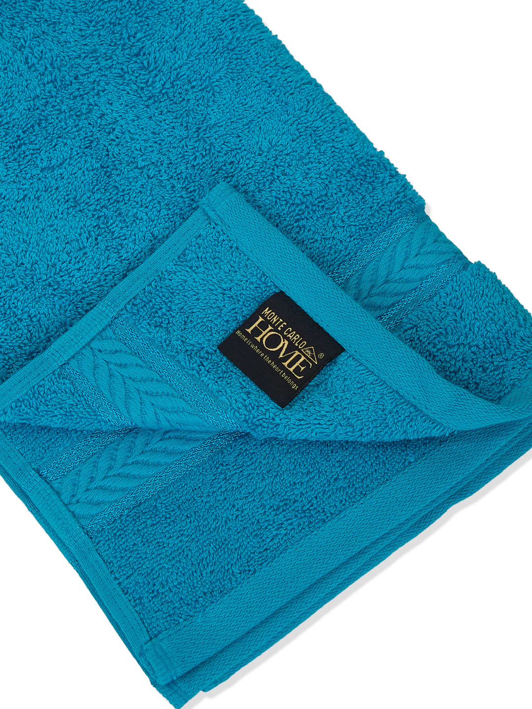 Premium Vivid Blue 100% Cotton Solid 525 GSM Hand Towel Amber 2 Pc Set Pvc Pack - Image 8