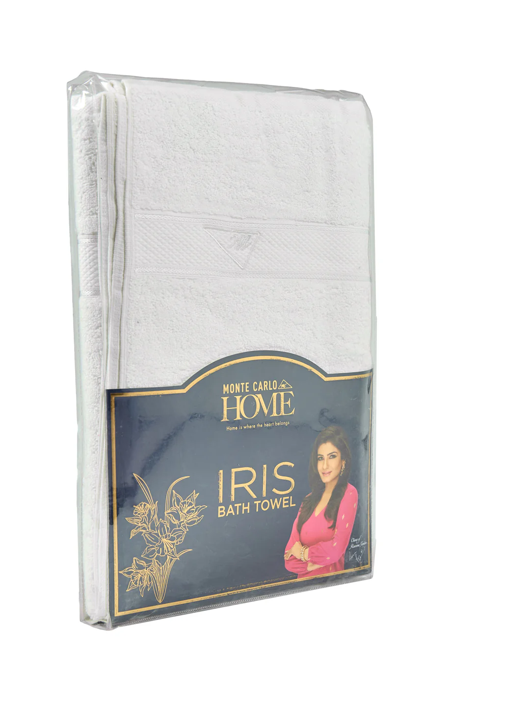 Premium White 100% Cotton Solid 525 GSM Bath Towel Iris 1 Pc Pvc Pack - Image 9