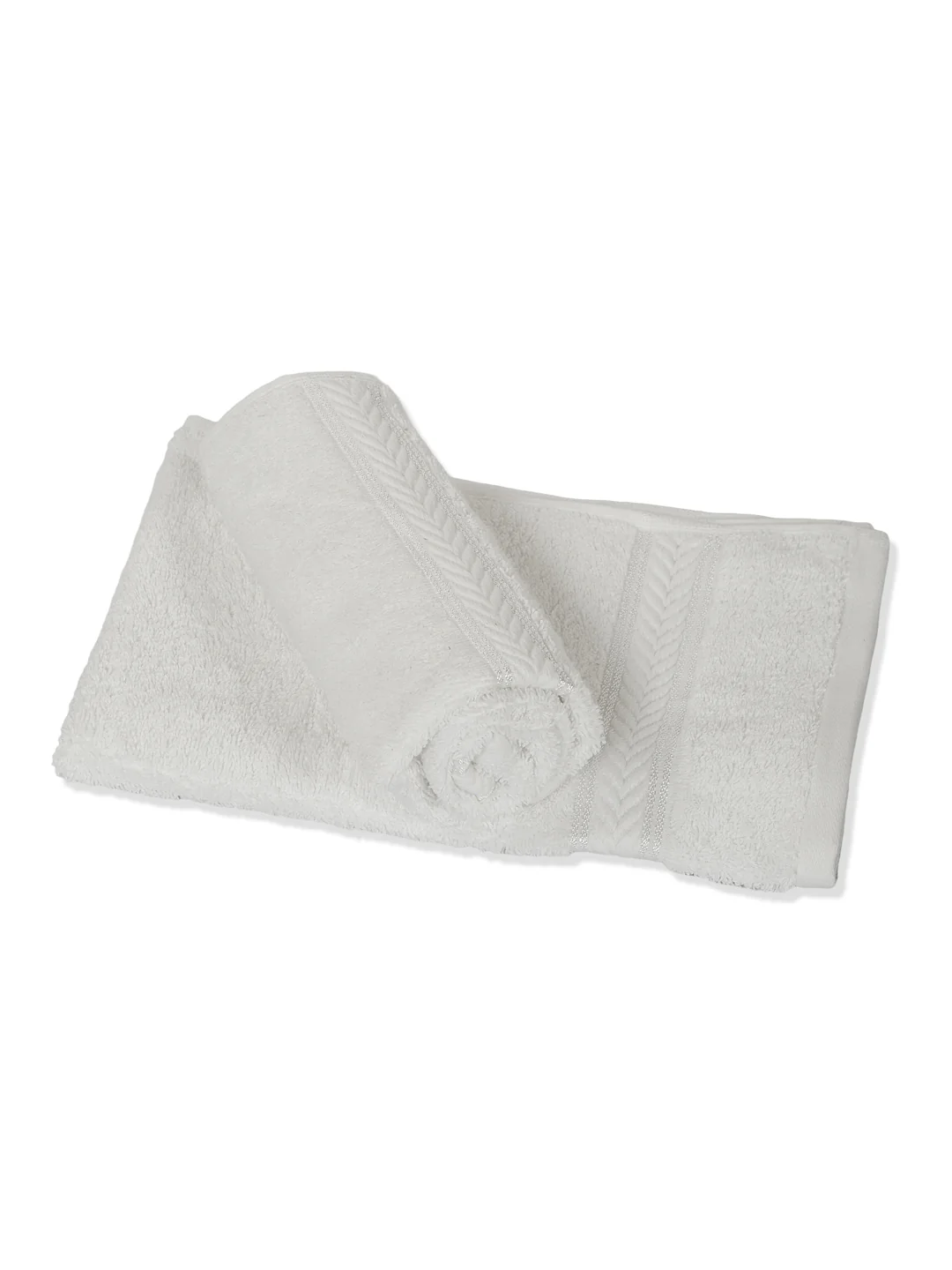 Premium White 100% Cotton Solid 525 GSM Hand Towel Amber 2 Pc Set Pvc Pack - Image 5