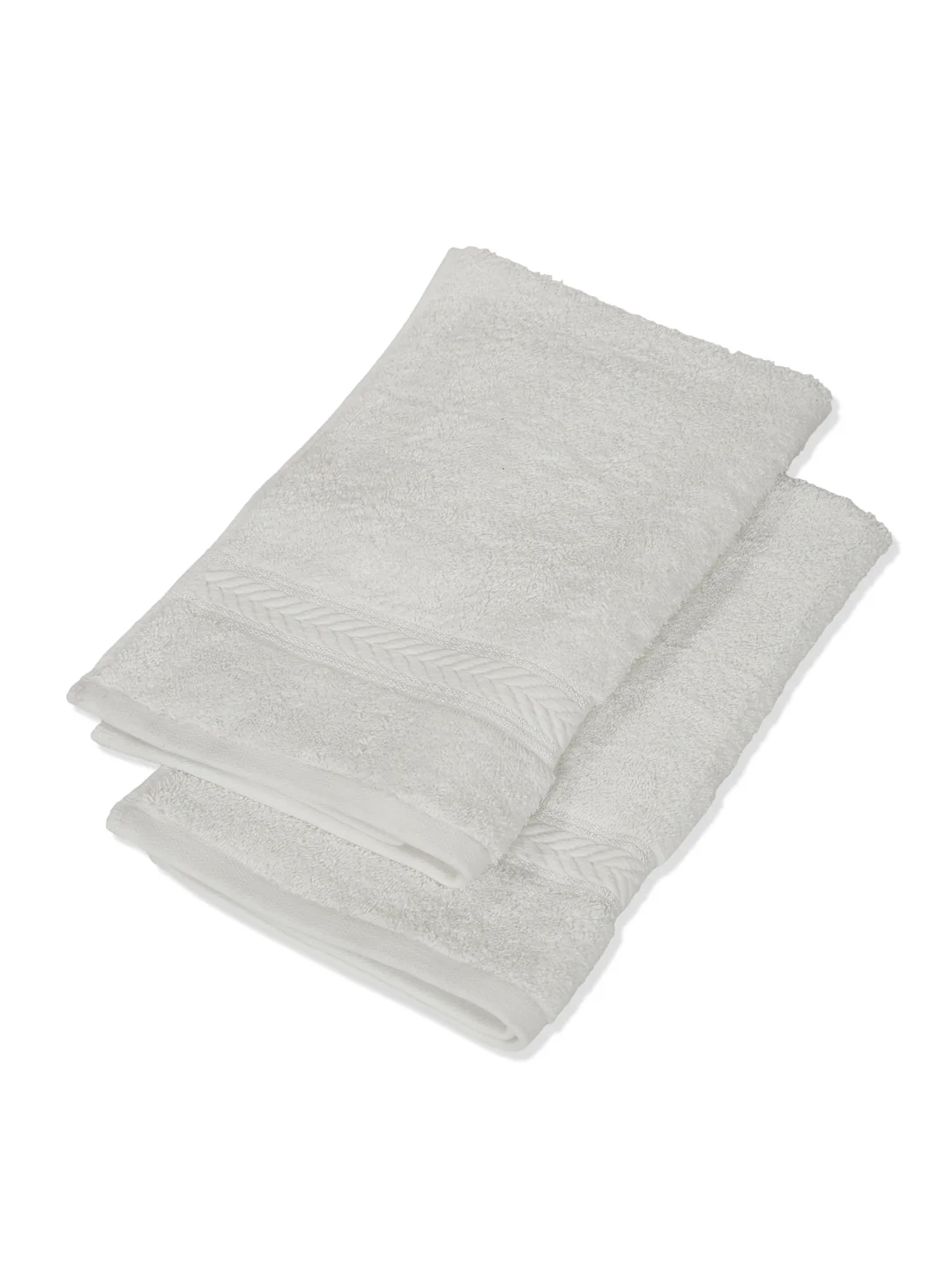 Premium White 100% Cotton Solid 525 GSM Hand Towel Amber 2 Pc Set Pvc Pack - Image 6