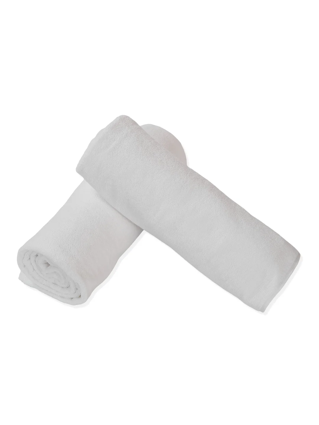 Premium White Pure Cotton Solid 550 GSM Bath Towel 2 Pc Set (Hotel Collection) - Image 5