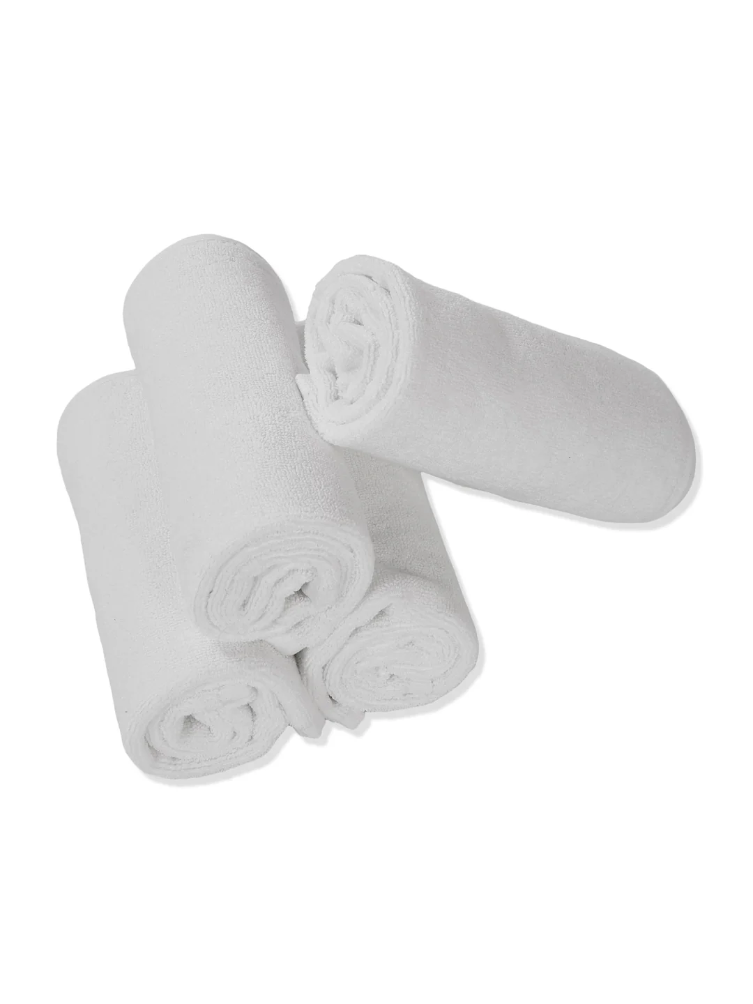 Premium White Pure Cotton Solid 585 GSM Hand Towel 4 Pc Set (Hotel Collection) - Image 5
