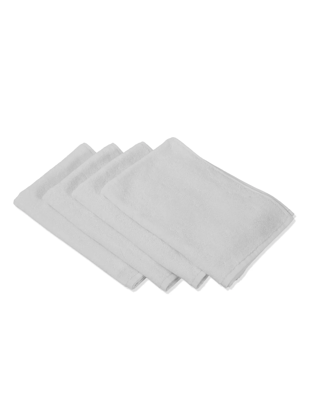 Premium White Pure Cotton Solid 585 GSM Hand Towel 4 Pc Set (Hotel Collection) - Image 9