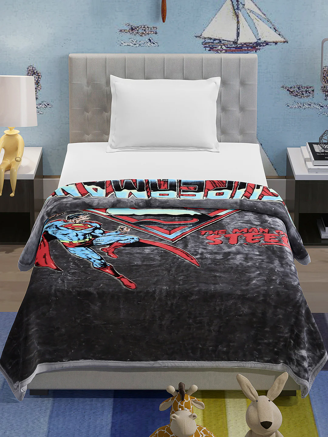 Printed Baby Blanket 1 Ply, 576 GSM, 1.9 kg (Super Hero) - Image 2