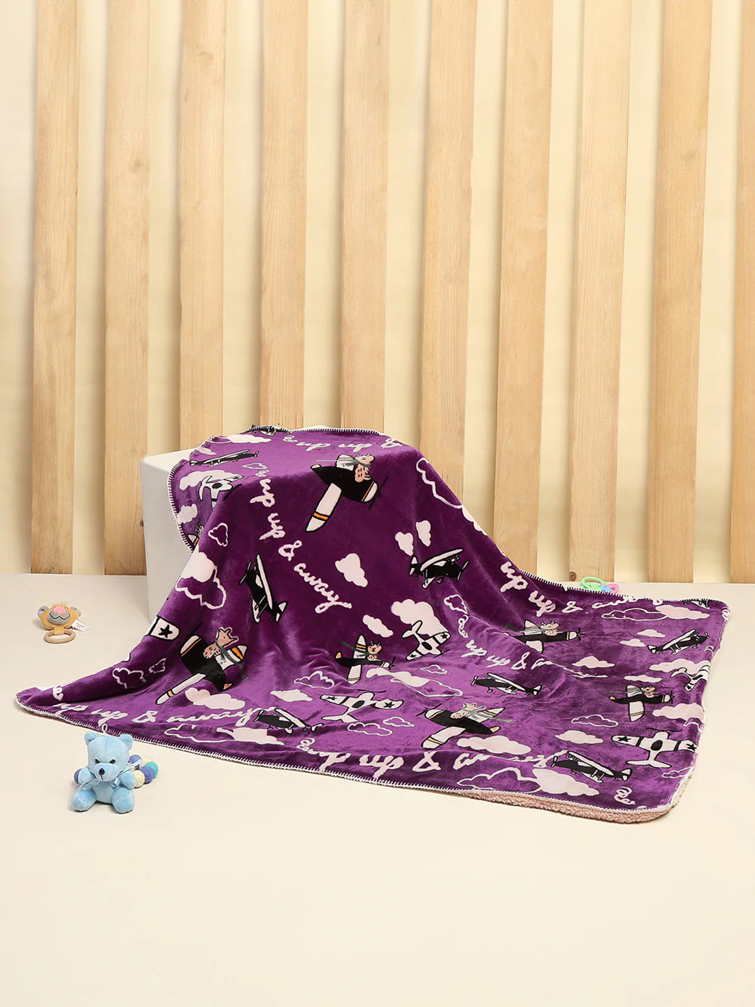 Printed Baby Blanket 2 Ply, 519 GSM, Weight 0.8 kg (Sherlock) - Image 2