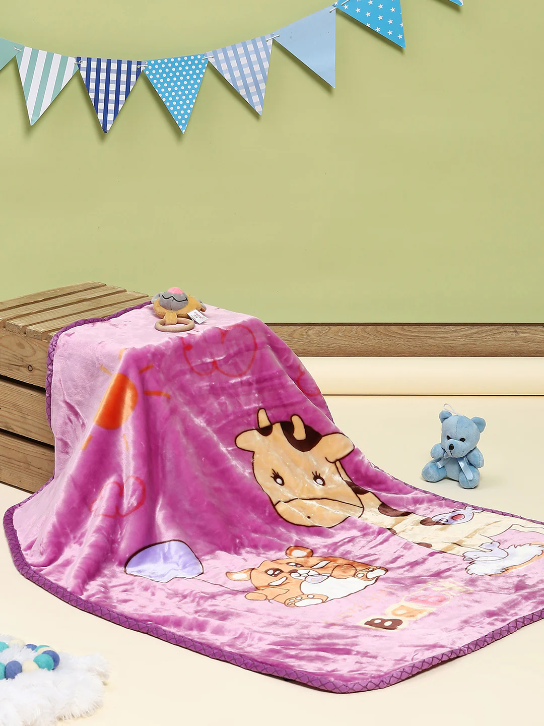 Printed Baby Blanket 2 Ply, 550 GSM, Weight 0.5 kg (Donald) - Image 2