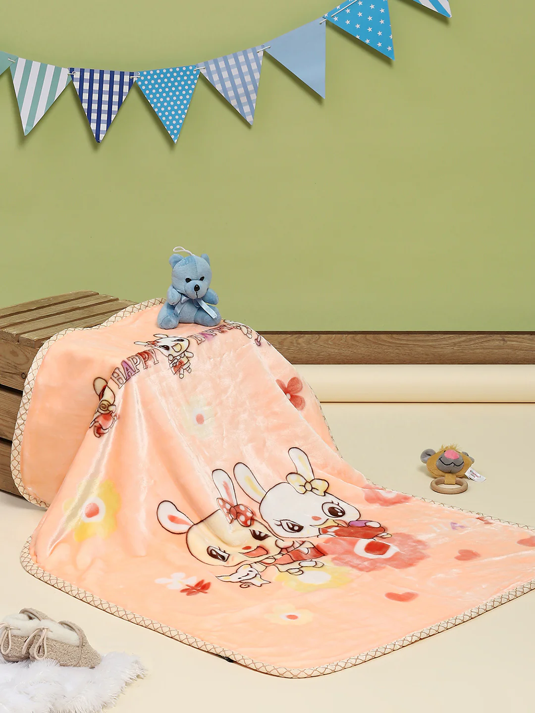 Printed Baby Blanket 2 Ply, 550 GSM, Weight 0.5 kg (Donald) - Image 2