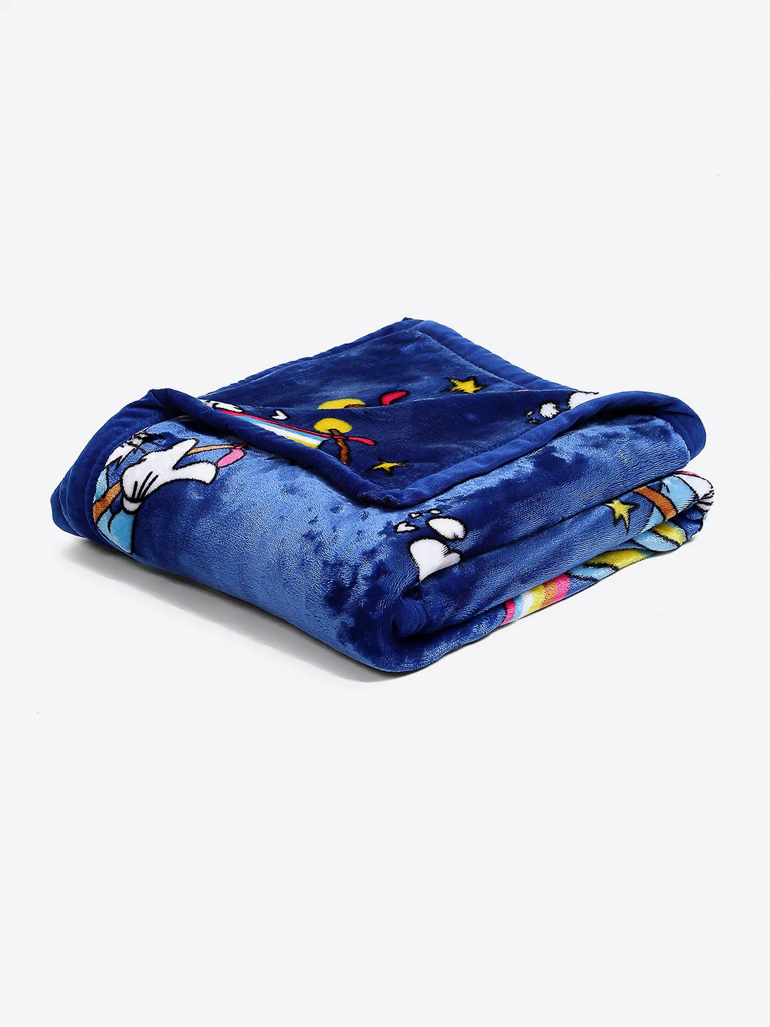 Bunny Character Printed Blue Velvety Cartoon Network Blue Baby Blanket - Image 3