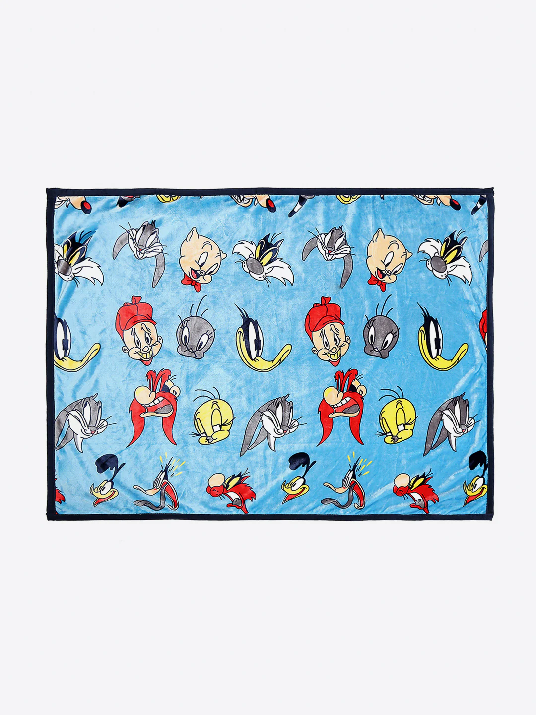 Looney Tunes Printed Soft Plush Cartoon Network Blue Baby Blanket - Image 4