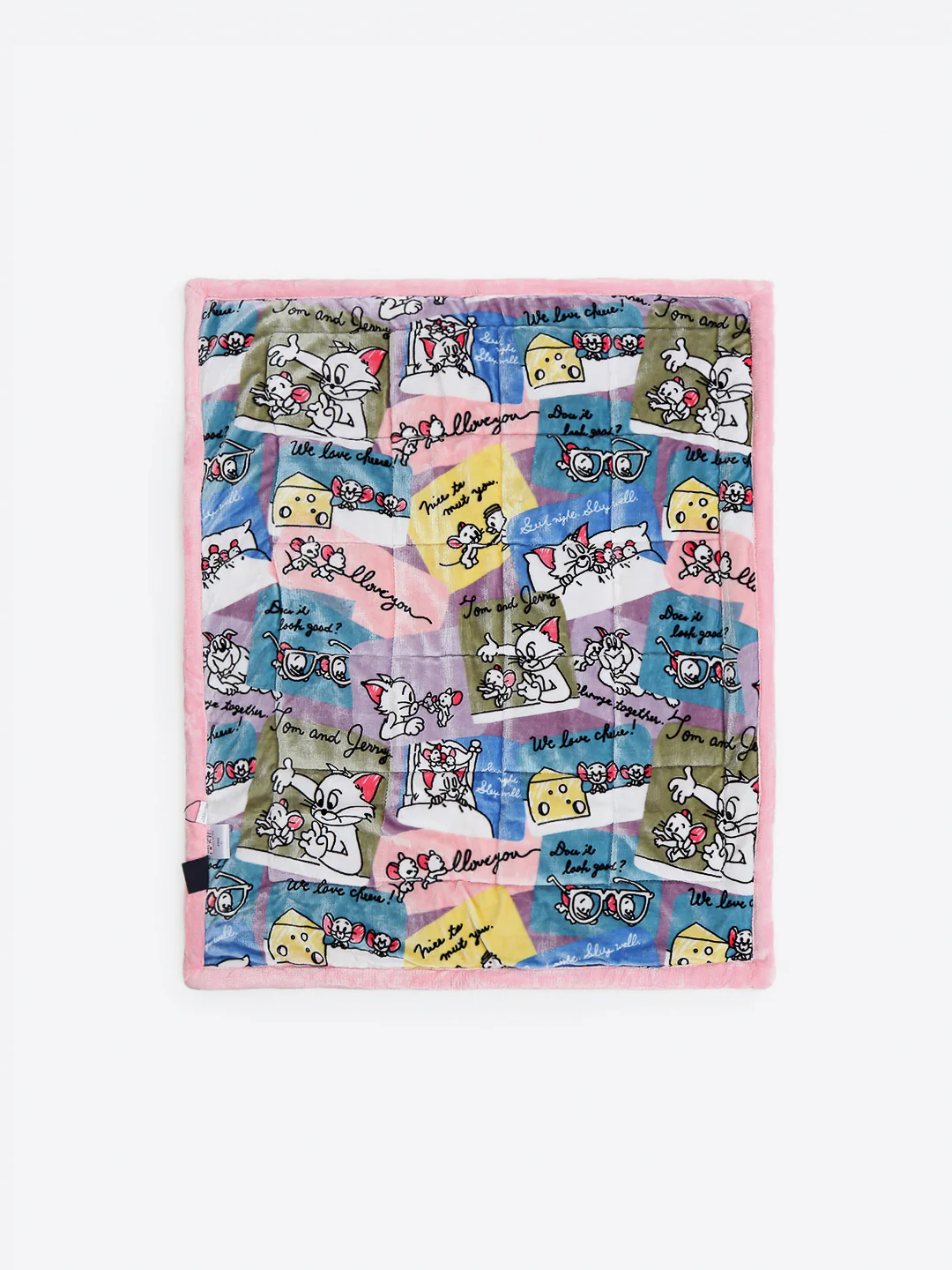 Tom and Jerry Print Plush Multicolor Baby Blanket Set with Matching Comforter, Bedsheet, Neck Pillow, and Bolsters - Image 5