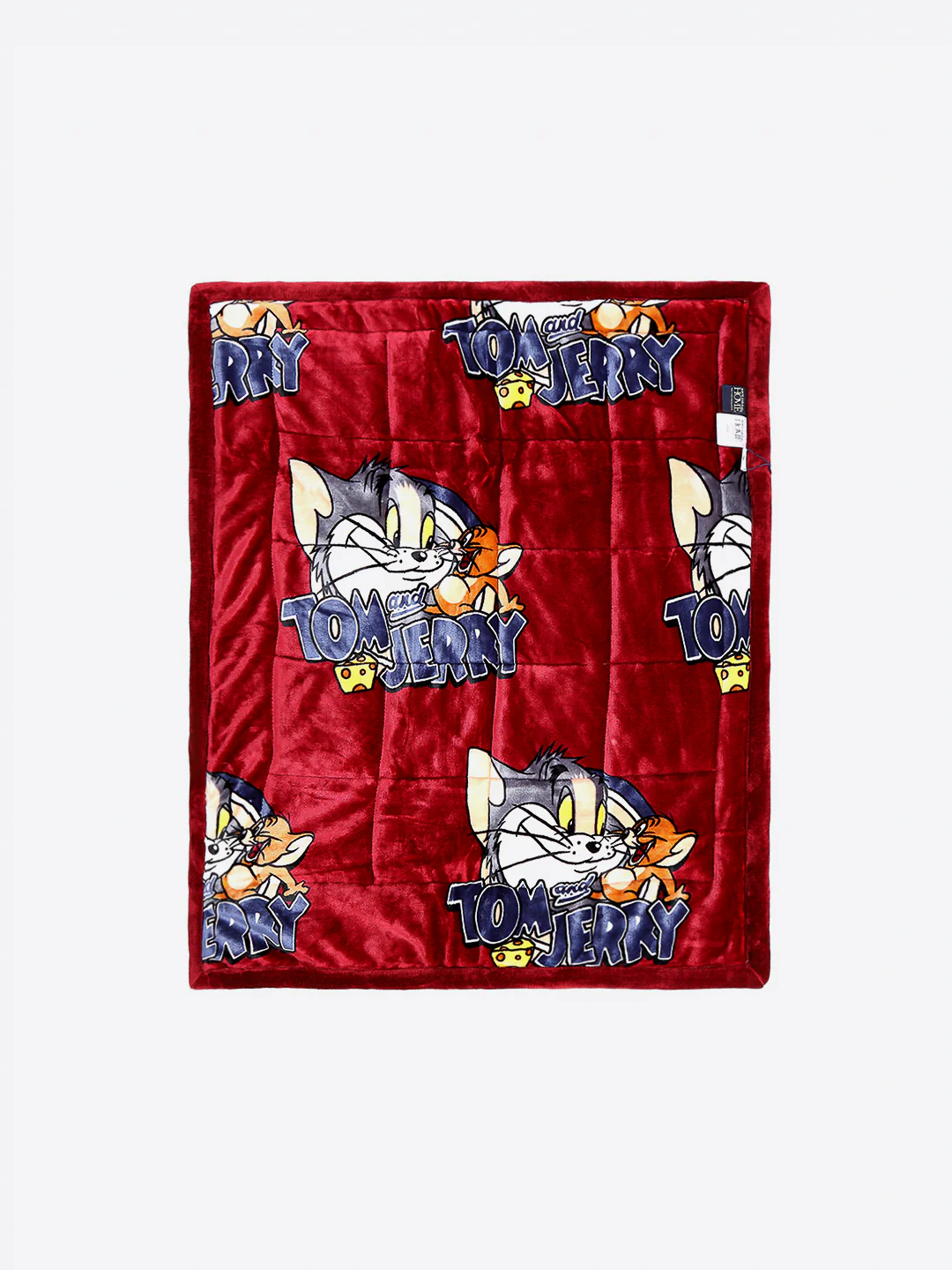Tom and Jerry Print Velvety Red Baby Blanket Set with Matching Comforter, Bedsheet, Neck Pillow, and Bolsters - Image 5