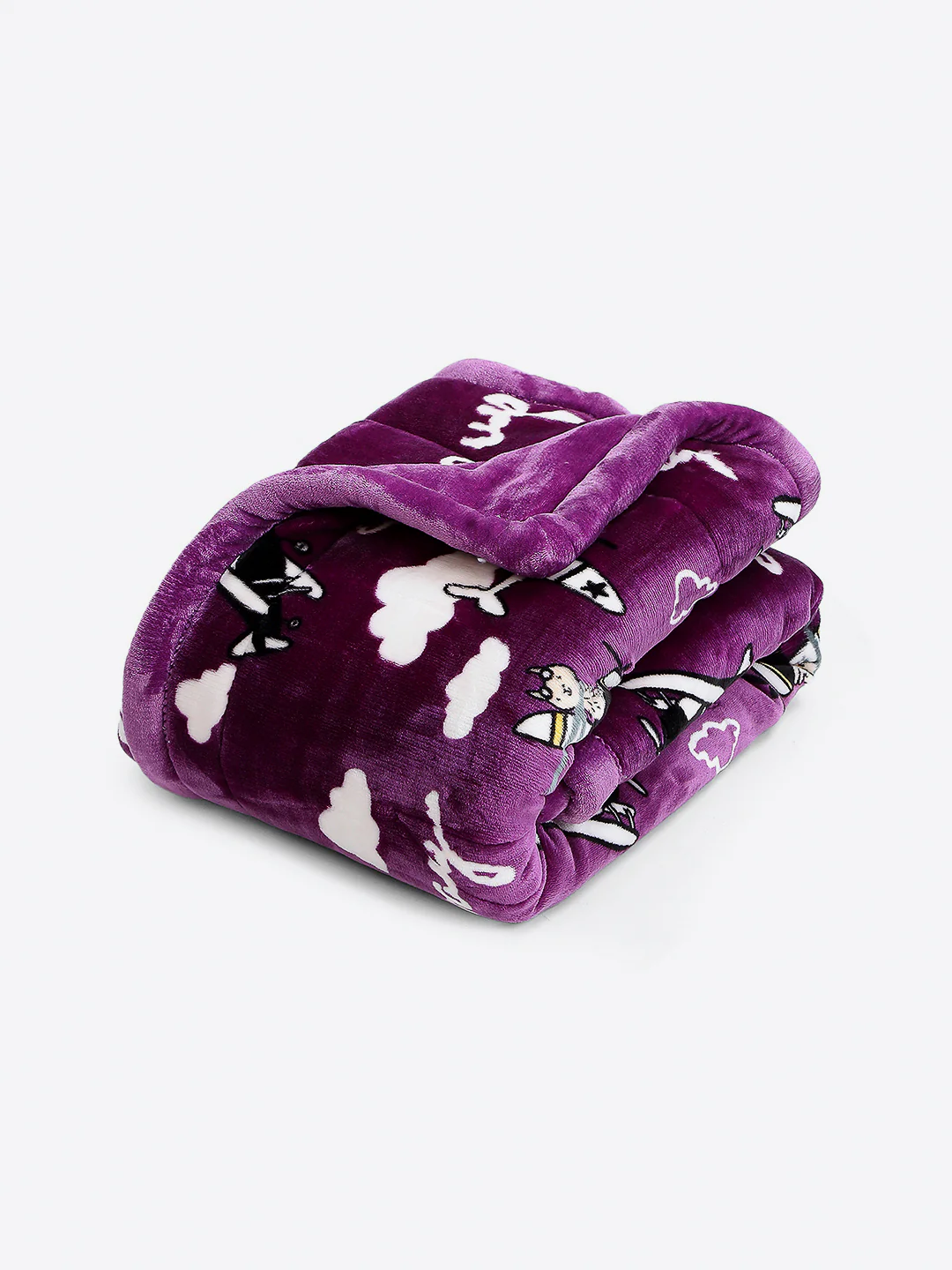 Printed Baby Blanket 3 Ply, 1609 GSM 5Pcs Set (1 Baby Comforter, 1 Bedsheet, 1 Neck Pillow & 2 Bolster) - Image 3