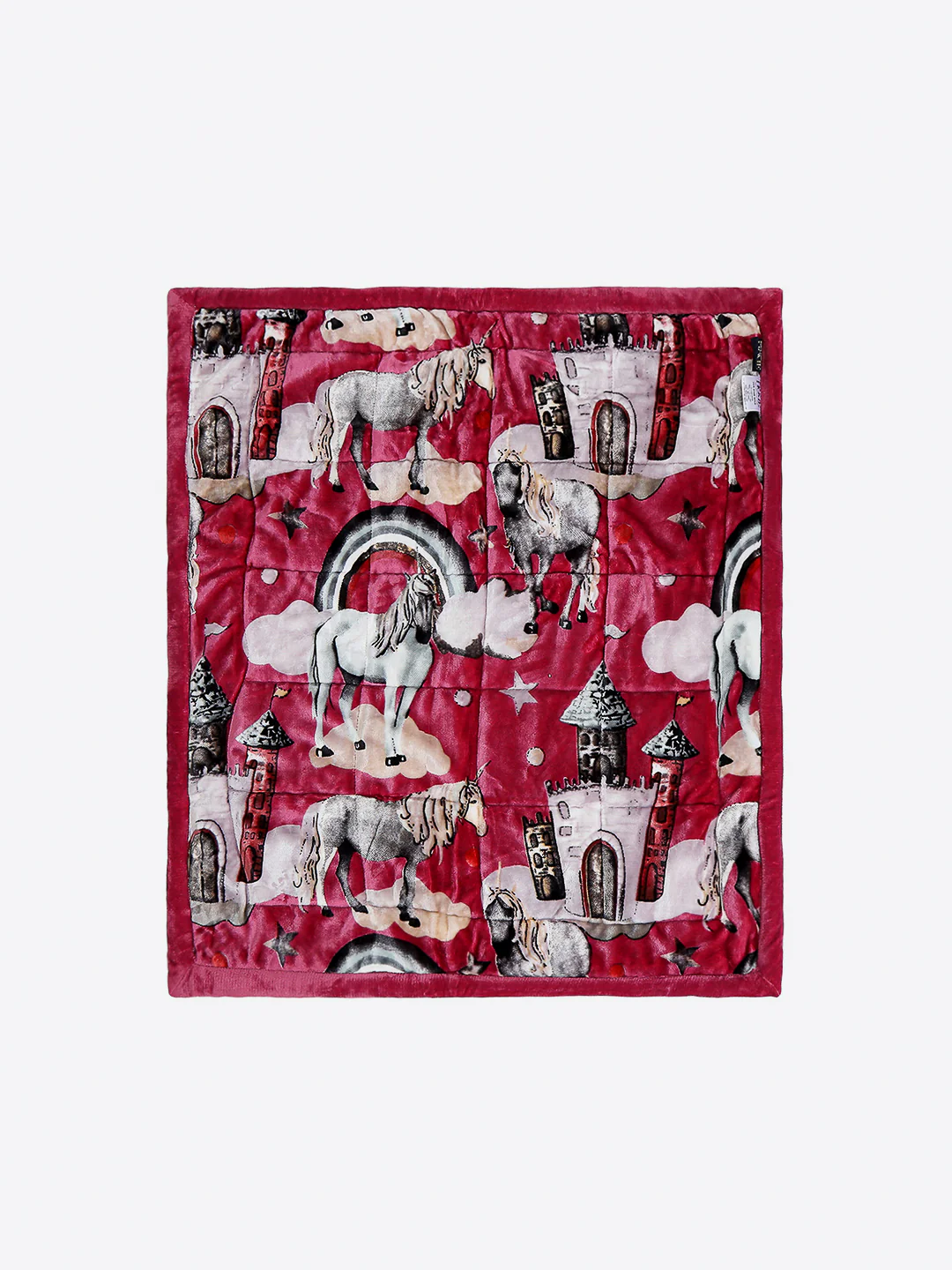 Cartoon Print Cozy Red Baby Blanket Set with Matching Comforter, Bedsheet, Neck Pillow, and Bolsters - Image 5
