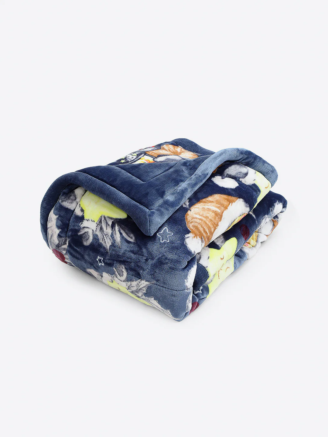 Printed Baby Blanket 3 Ply, 1609 GSM 5Pcs Set (1 Baby Comforter, 1 Bedsheet, 1 Neck Pillow & 2 Bolster) - Image 3