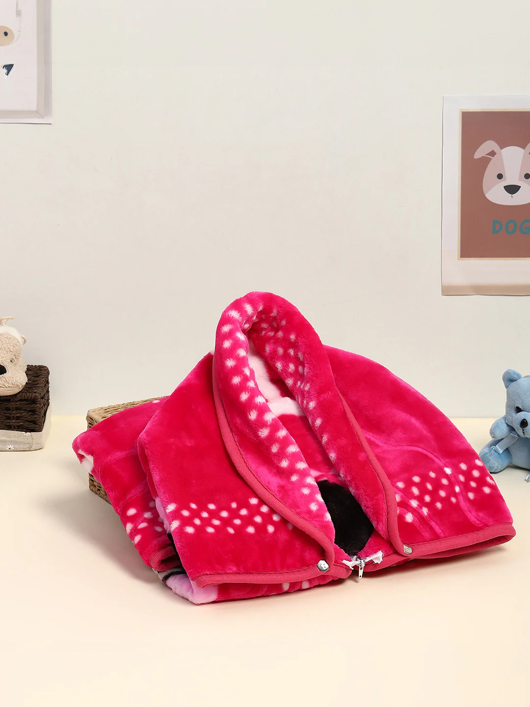 Printed Baby Blanket For Winter 1 Ply, 625 GSM, Weight 0.55 kg (Toddler) - Image 2