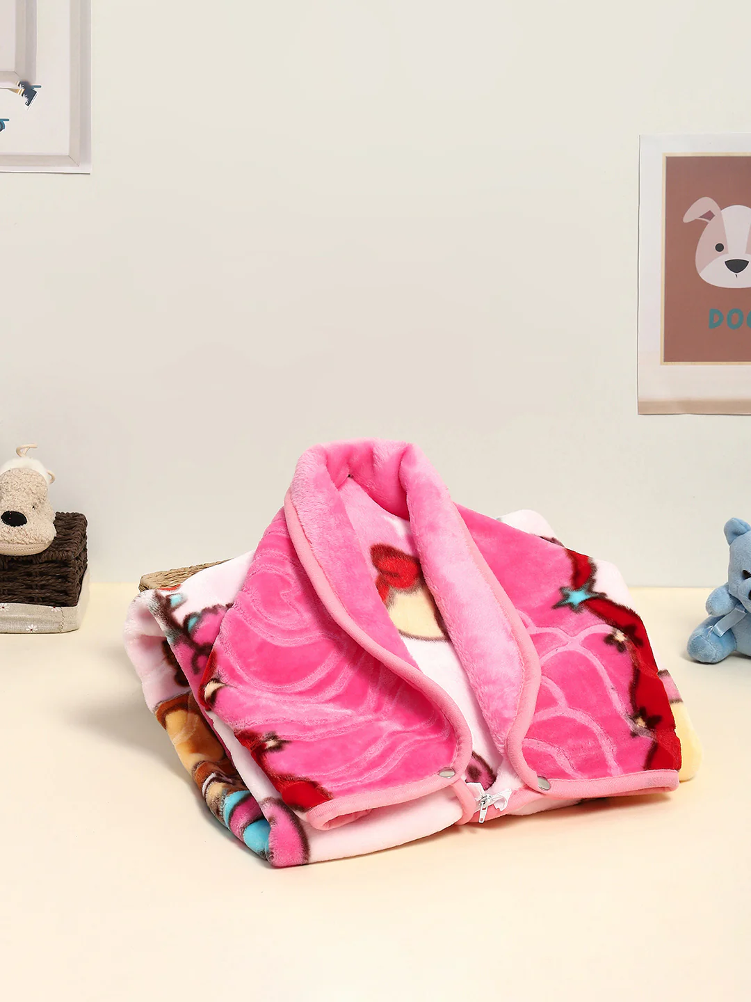 Printed Baby Blanket For Winter 1 Ply, 625 GSM, Weight 0.55 kg (Toddler) - Image 2