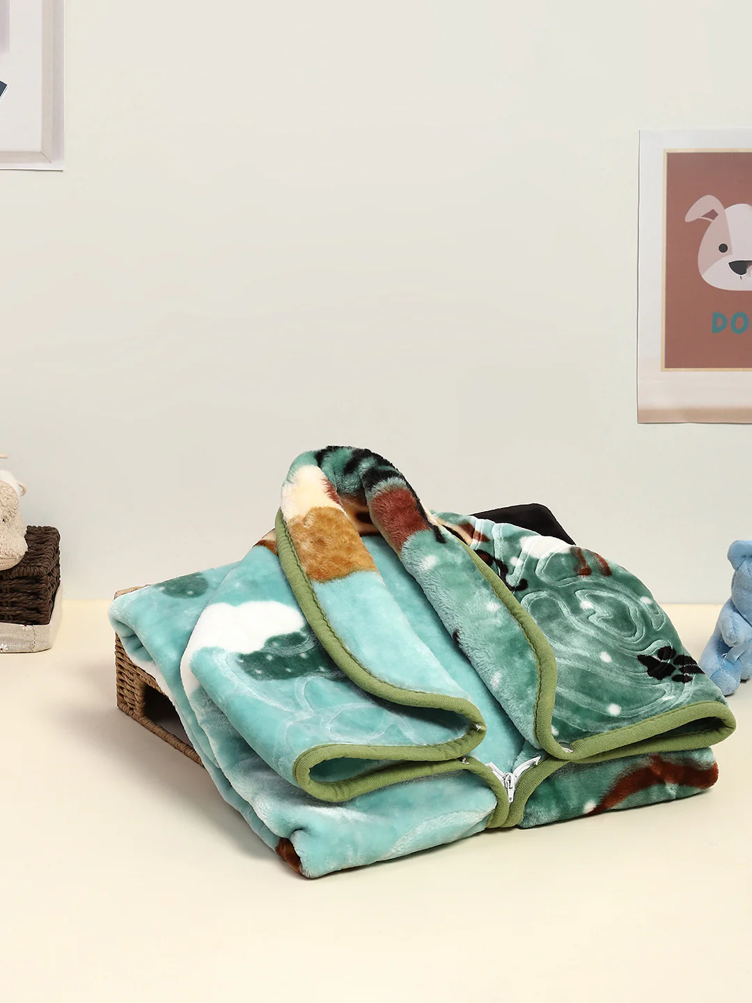 Printed Baby Blanket For Winter 1 Ply, 625 GSM, Weight 0.55 kg (Toddler) - Image 2