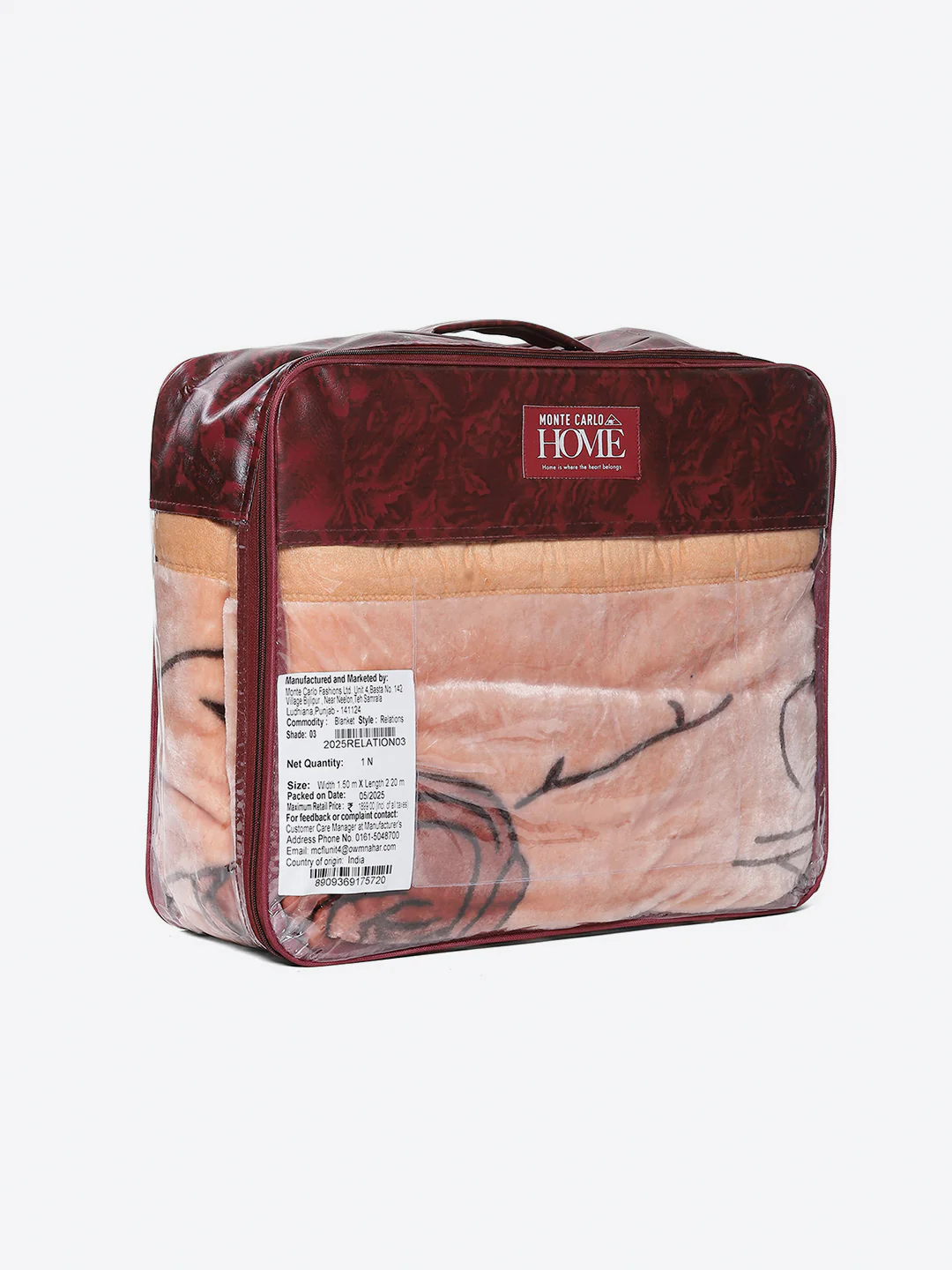 Printed Double Bed 1 Ply, 540 GSM Blanket for Winter - (Relation PVC) - Image 8
