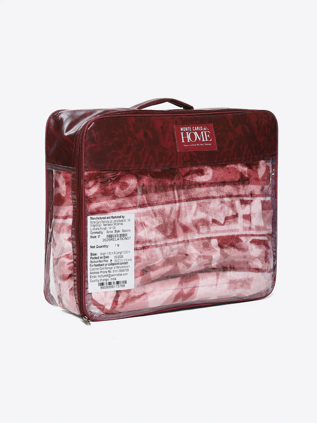 Printed Double Bed 1 Ply, 540 GSM Blanket for Winter - (Relation PVC) - Image 8