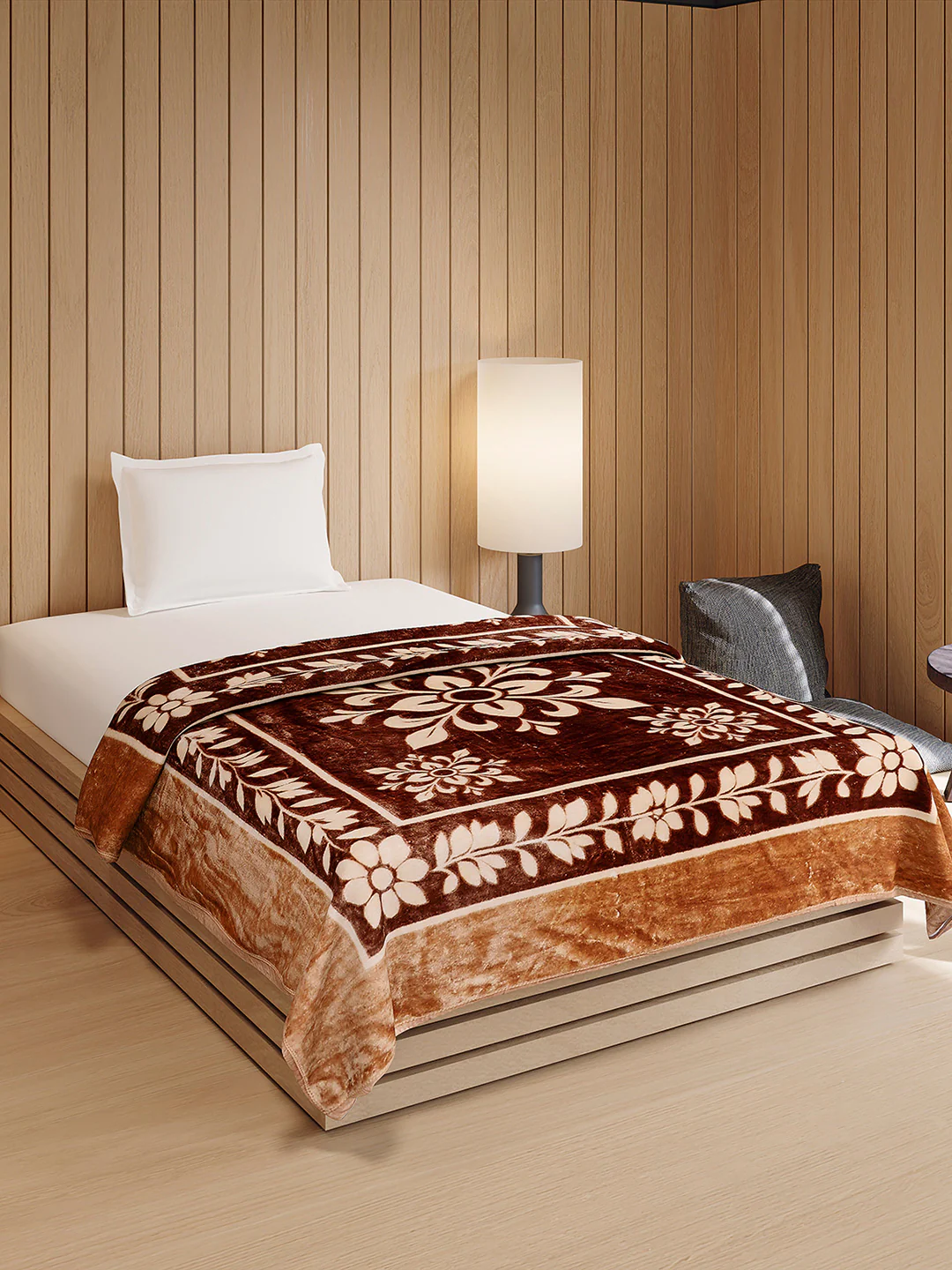 Printed Double Bed 1 Ply, 540 GSM Blanket for Winter - (Relation PVC) - Image 4