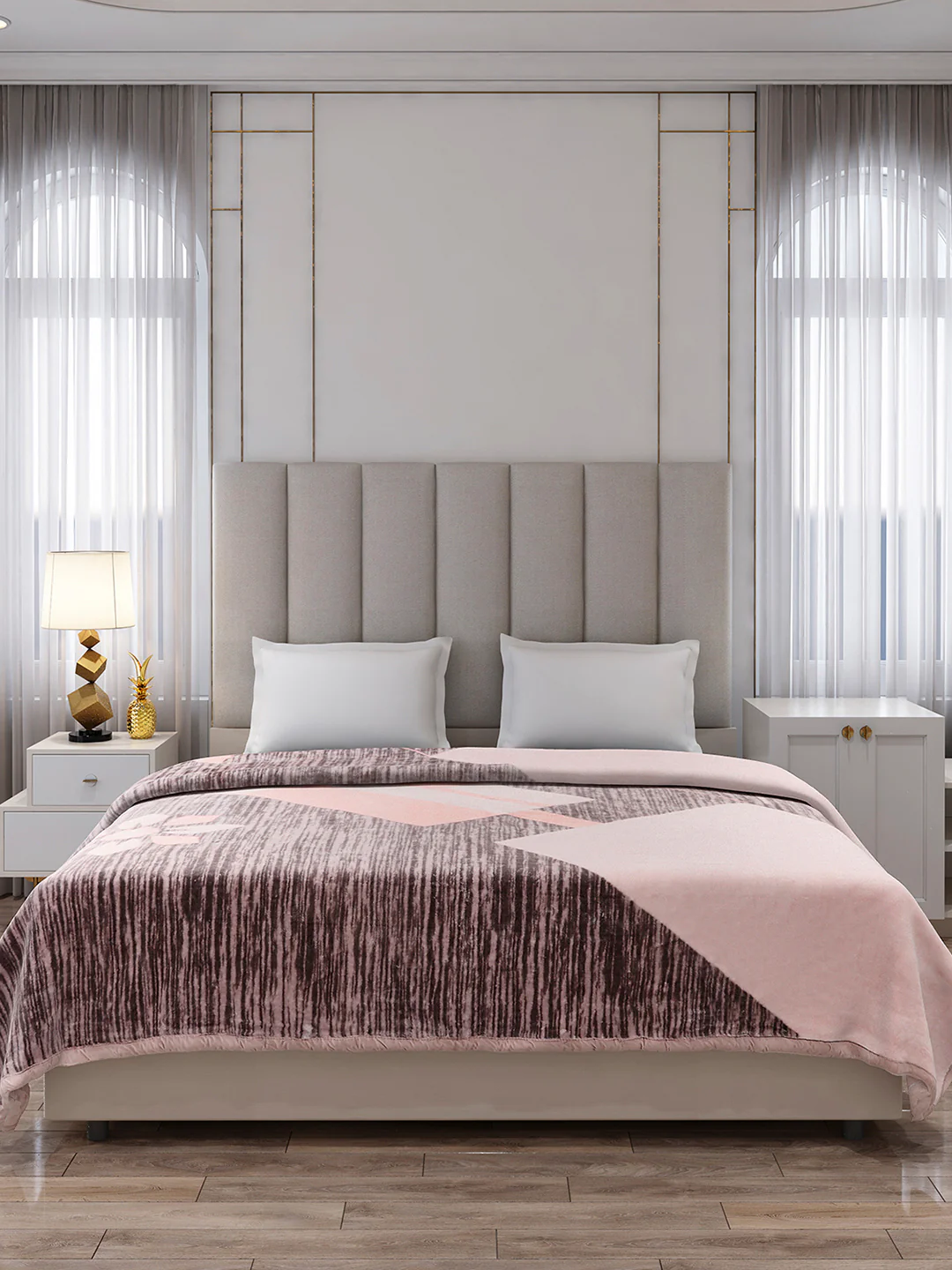 Printed Double Bed 1 Ply Blanket for Mild Winter - (Regal) - Image 2