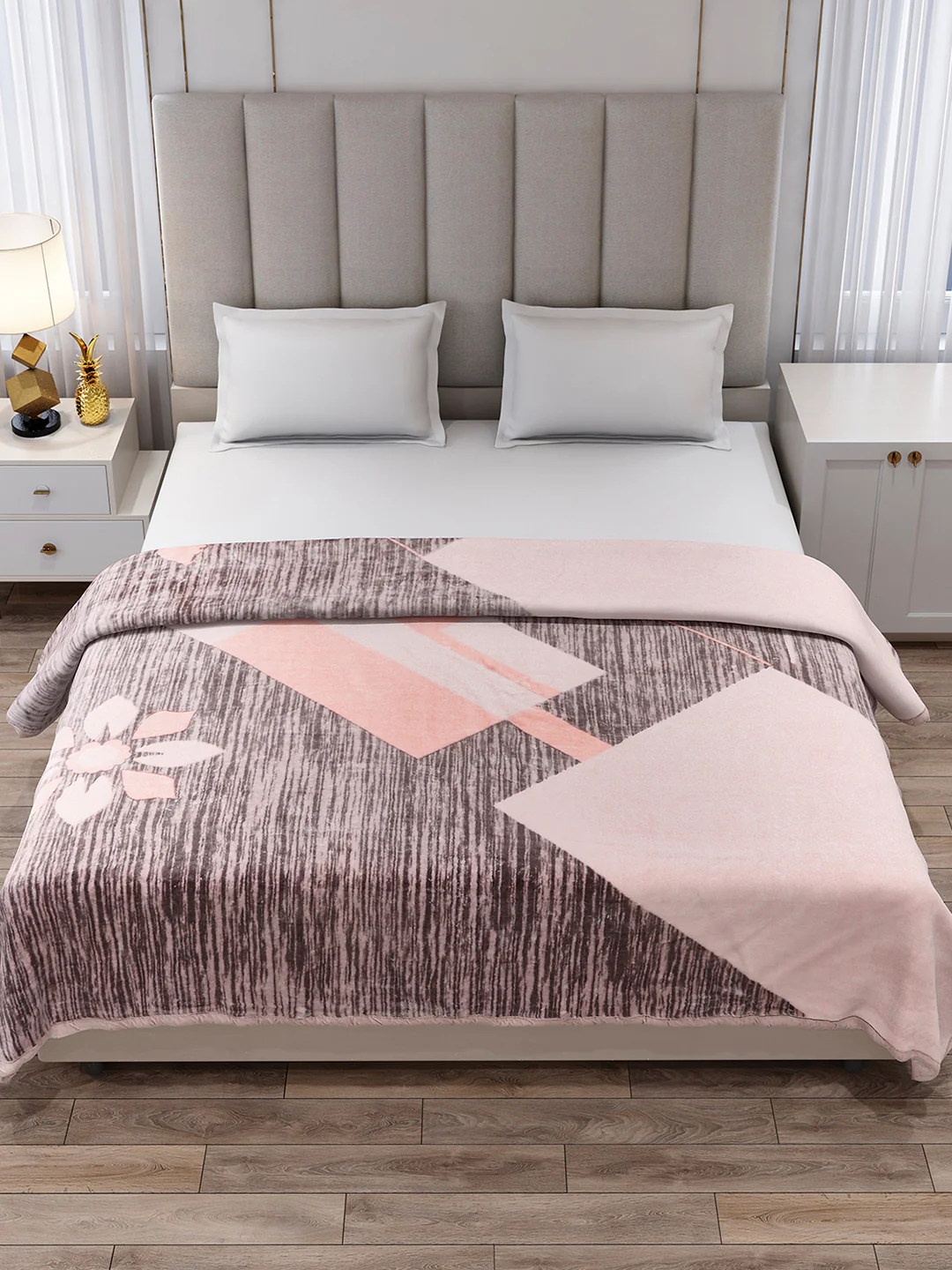 Printed Double Bed 1 Ply Blanket for Mild Winter - (Regal) - Image 3