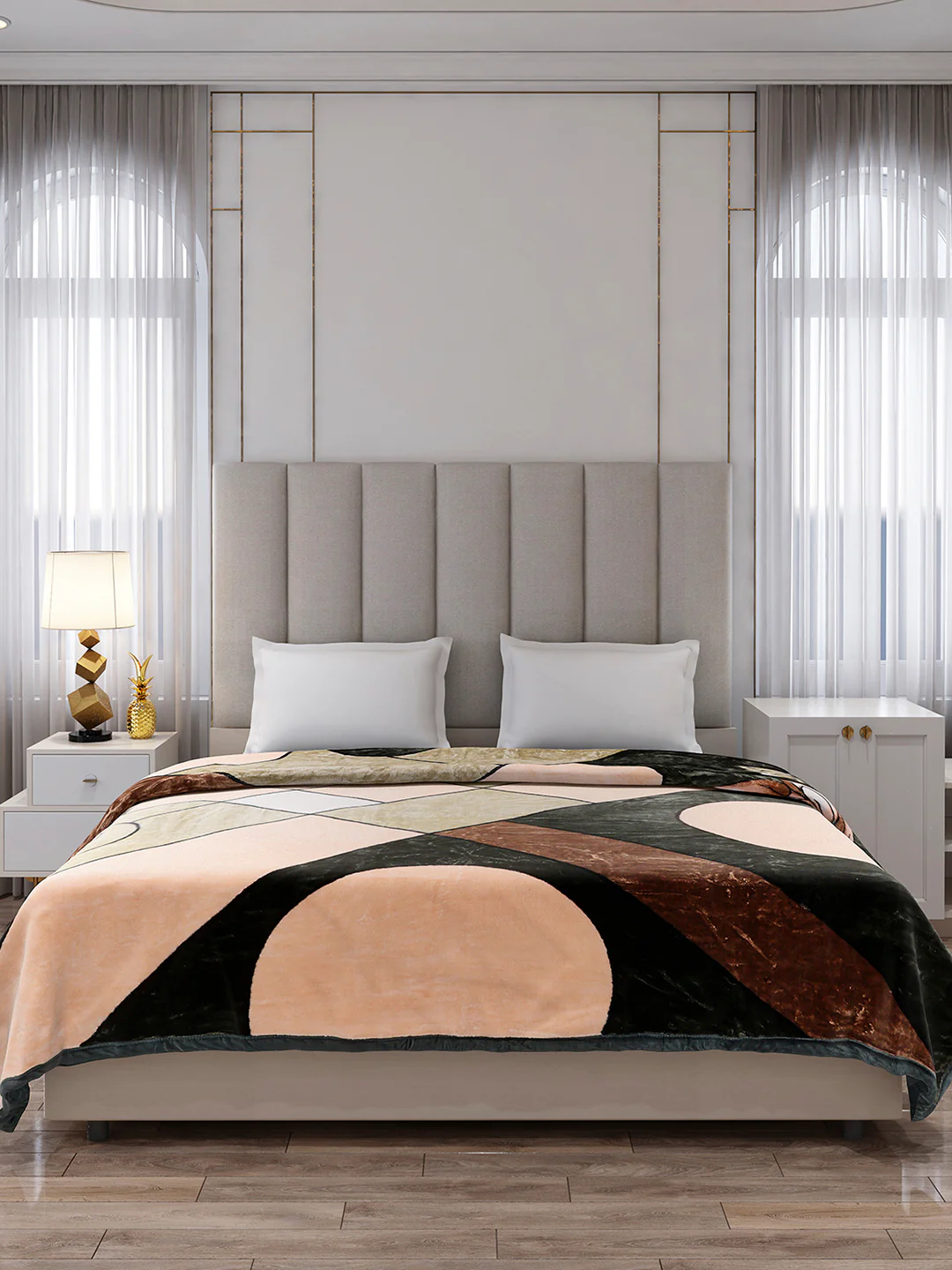 Printed Double Bed 1 Ply Blanket for Mild Winter - (Regal) - Image 2
