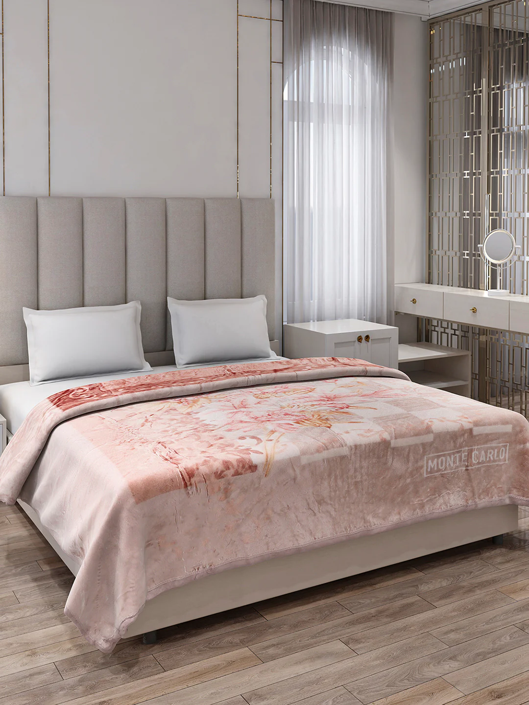 Printed Double Bed 1 Ply, 530 GSM Super Soft Blanket for Mild Winter - (Roman Plus) - Image 4