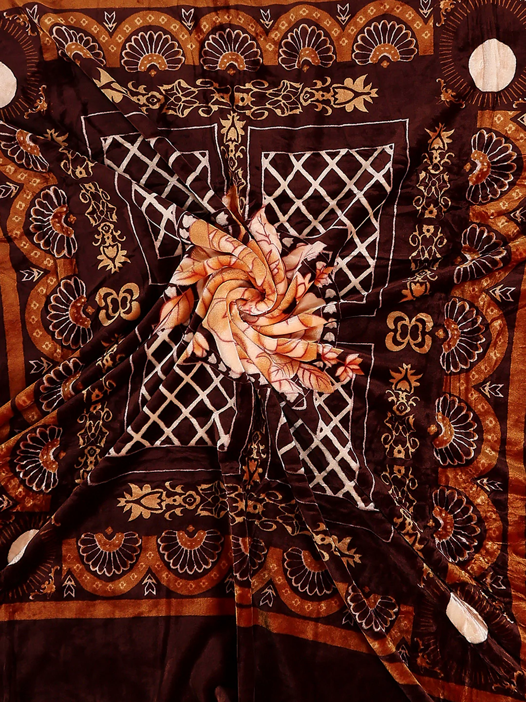 Printed Double Bed 1 Ply, 530 GSM Super Soft Blanket for Mild Winter - (Roman Plus) - Image 7