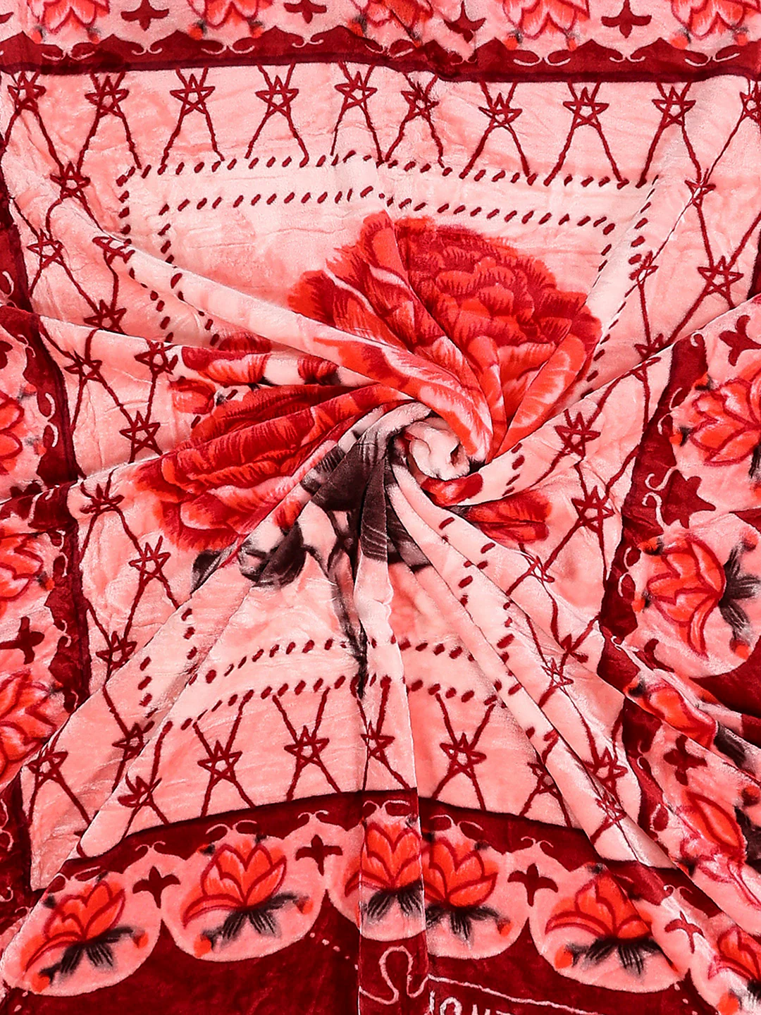 Printed Double Bed 1 Ply, 530 GSM Super Soft Blanket for Mild Winter - (Roman Plus) - Image 7