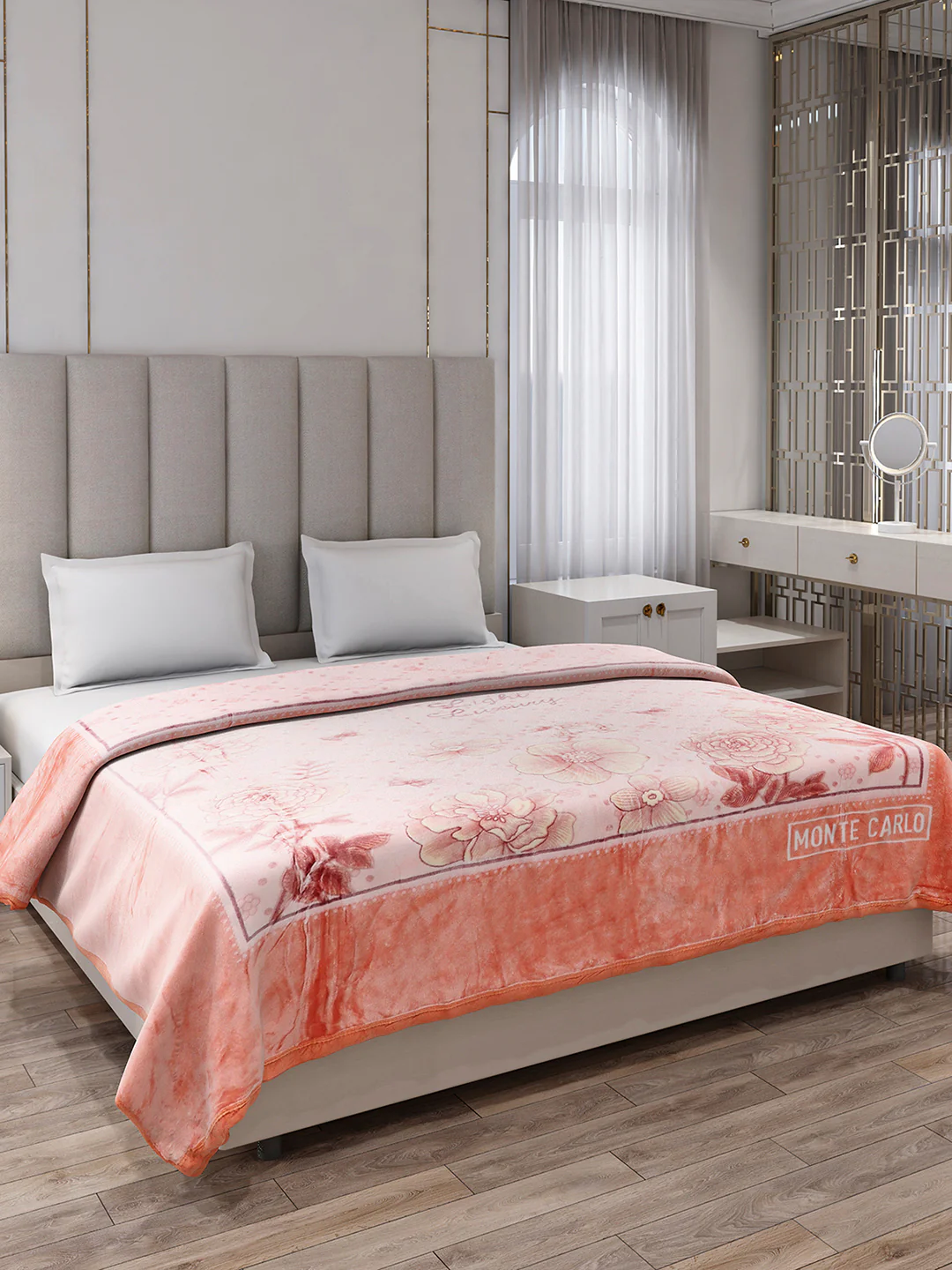 Printed Double Bed 1 Ply, 530 GSM Super Soft Blanket for Mild Winter - (Roman Plus) - Image 4