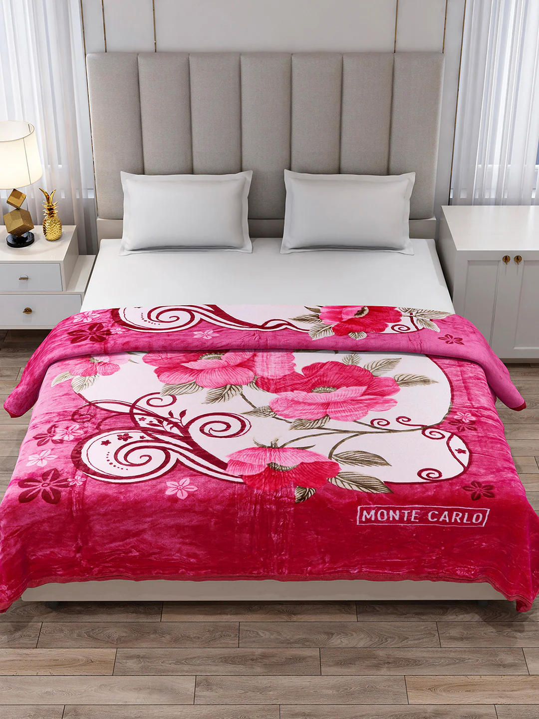 Printed Double Bed 1 Ply, 530 GSM Super Soft Blanket for Mild Winter - (Roman Plus) - Image 3