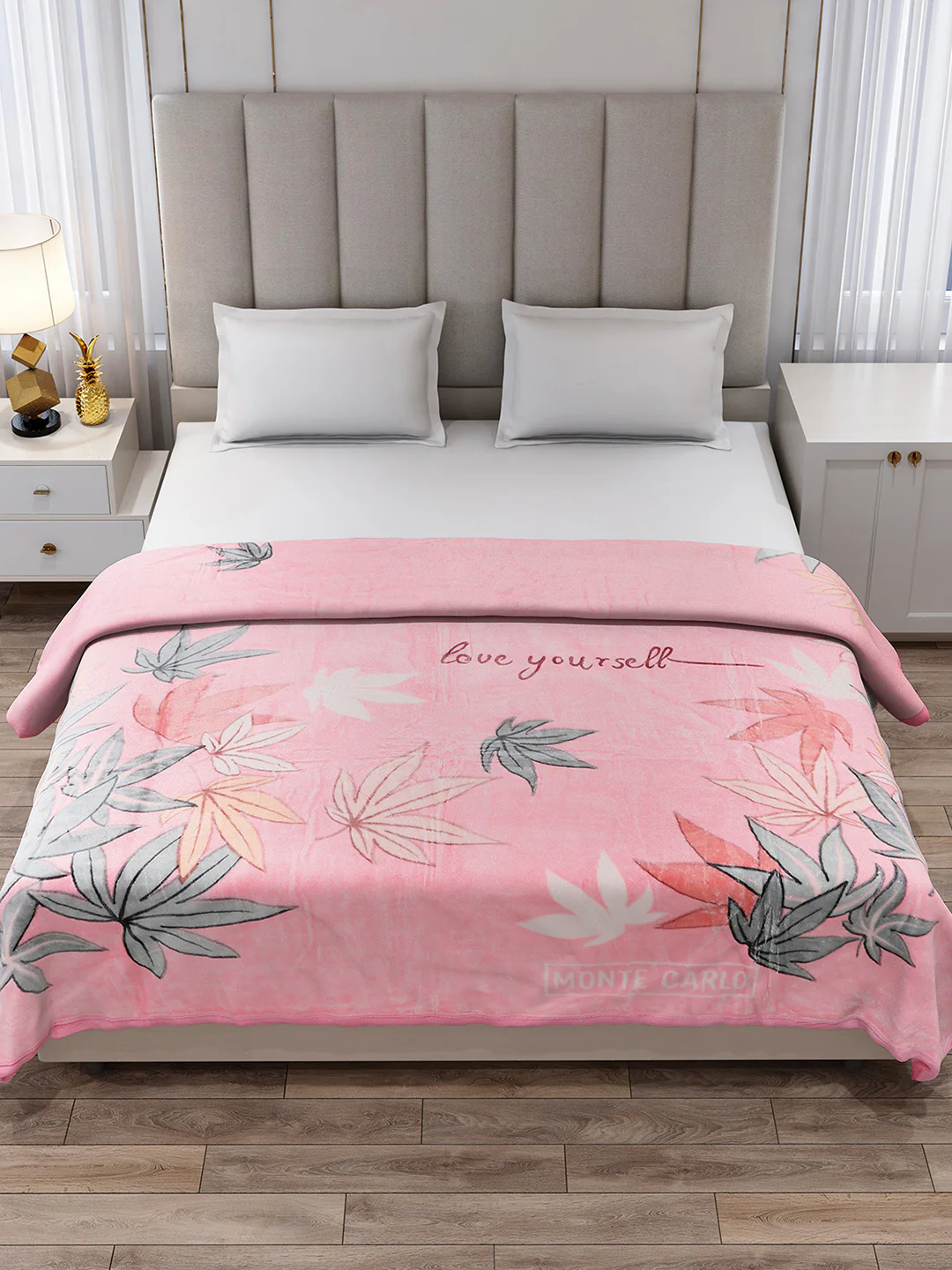 Printed Double Bed 1 Ply, 530 GSM Super Soft Blanket for Mild Winter - (Roman Plus) - Image 3