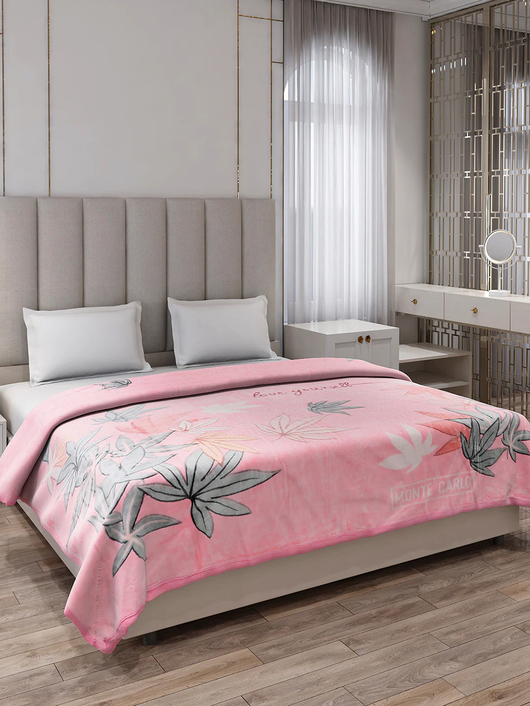 Printed Double Bed 1 Ply, 530 GSM Super Soft Blanket for Mild Winter - (Roman Plus) - Image 4