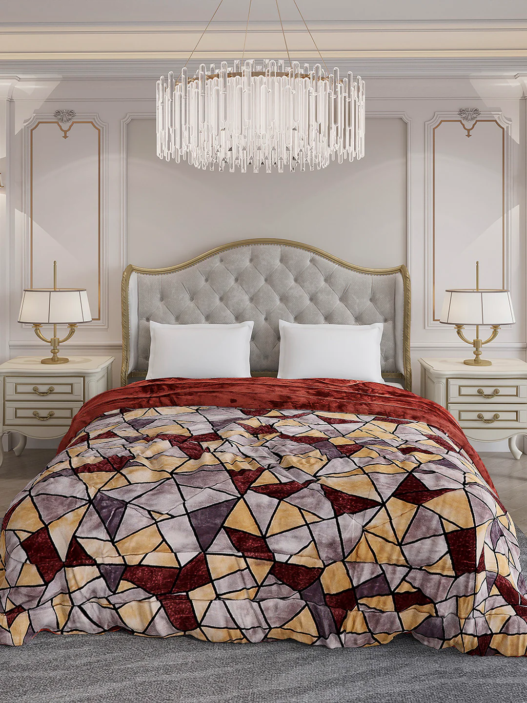 Printed Double Bed 1009 GSM Comforter for Winter - (Wild Beauty) - Image 2