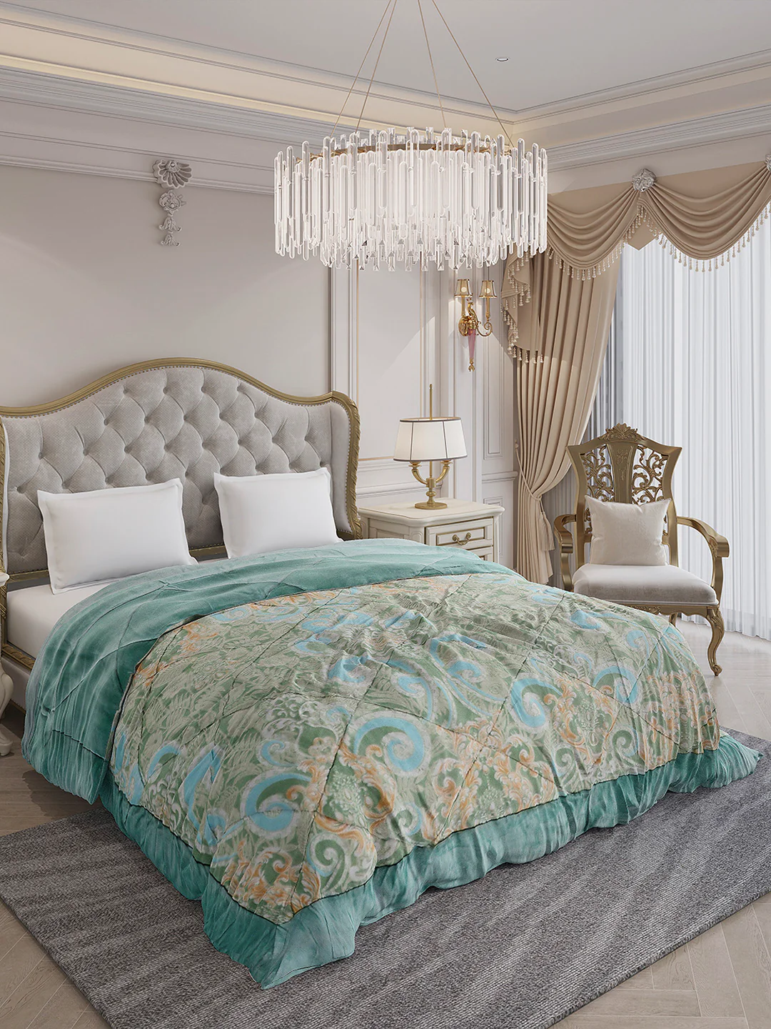 Printed Double Bed 1026 GSM Comforter for Winter - (Alia) - Image 4