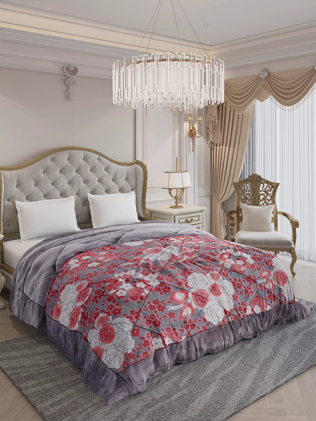 Printed Double Bed 1026 GSM Comforter for Winter - (Alia) - Image 4