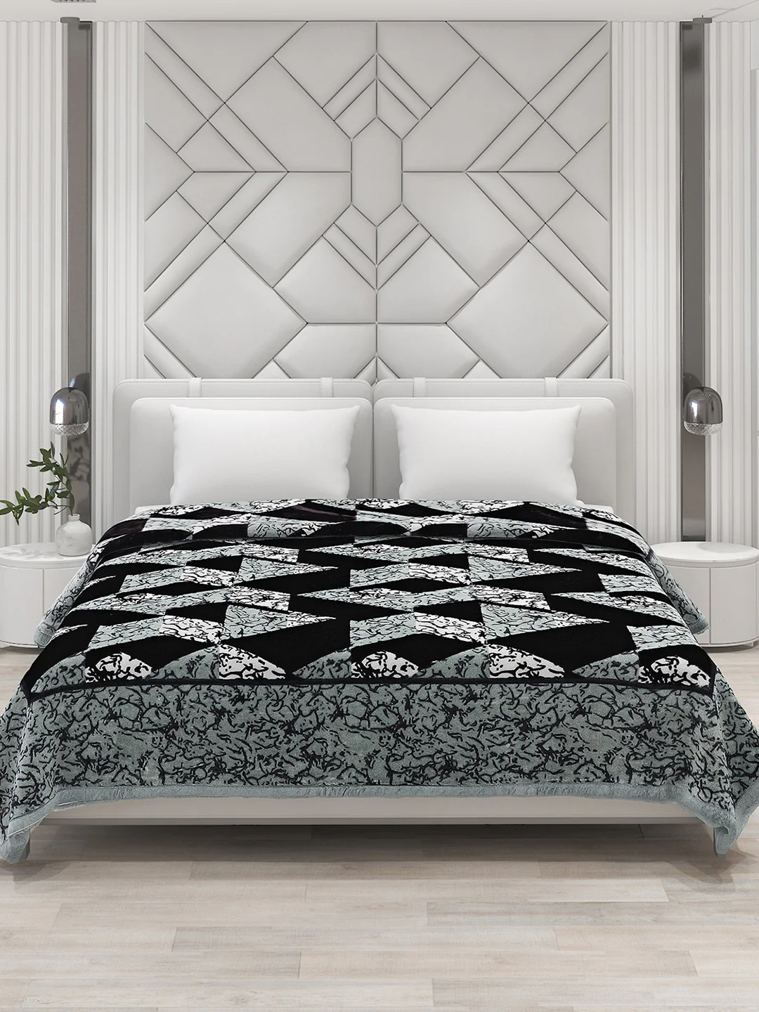 Printed Double Bed 1041 GSM Blanket Apricot 2 Ply (Weight 5.5 kg) - Image 2