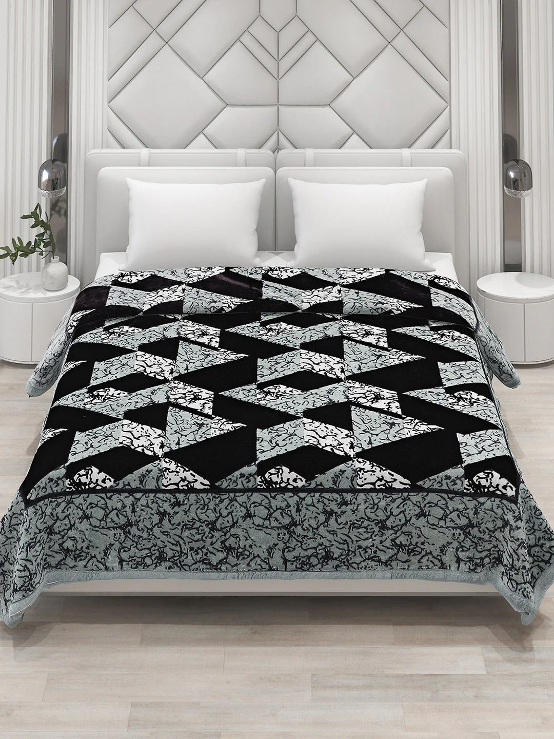 Printed Double Bed 1041 GSM Blanket Apricot 2 Ply (Weight 5.5 kg) - Image 3