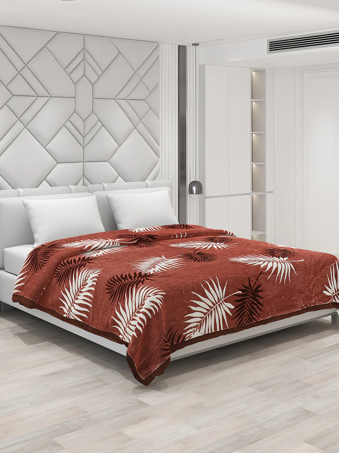 Printed Double Bed 1041 GSM Blanket Apricot 2 Ply (Weight 5.5 kg) - Image 4