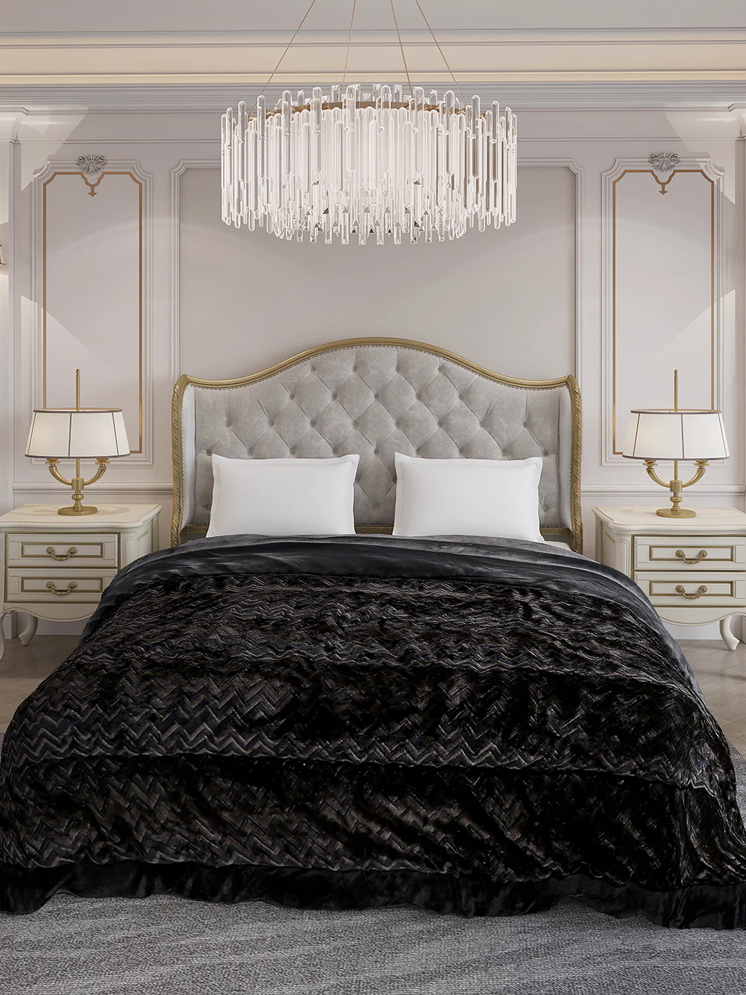 Printed Double Bed 1078 GSM Comforter for Winter - (Delicate) - Image 2