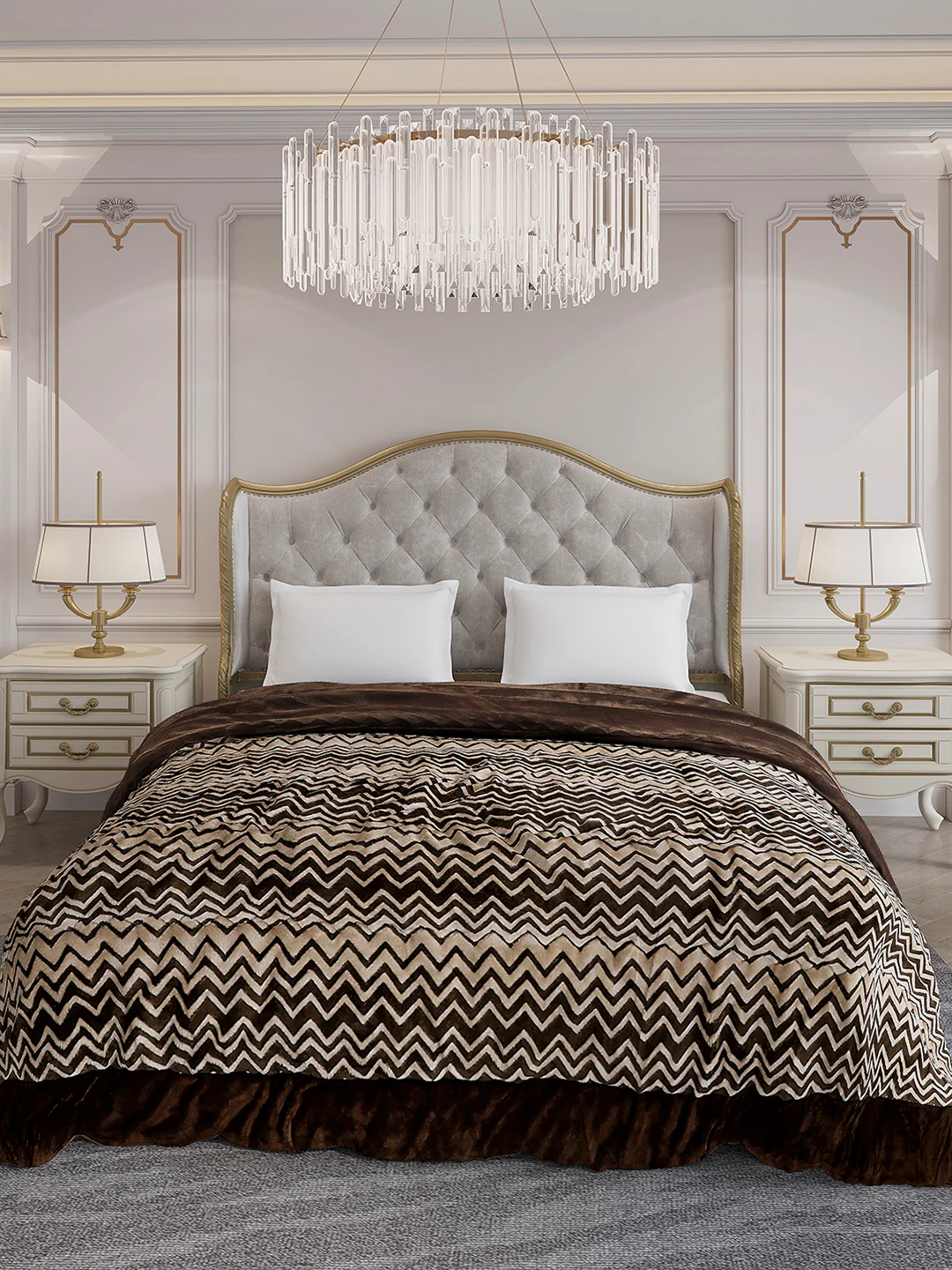 Printed Double Bed 1078 GSM Comforter for Winter - (Delicate) - Image 2