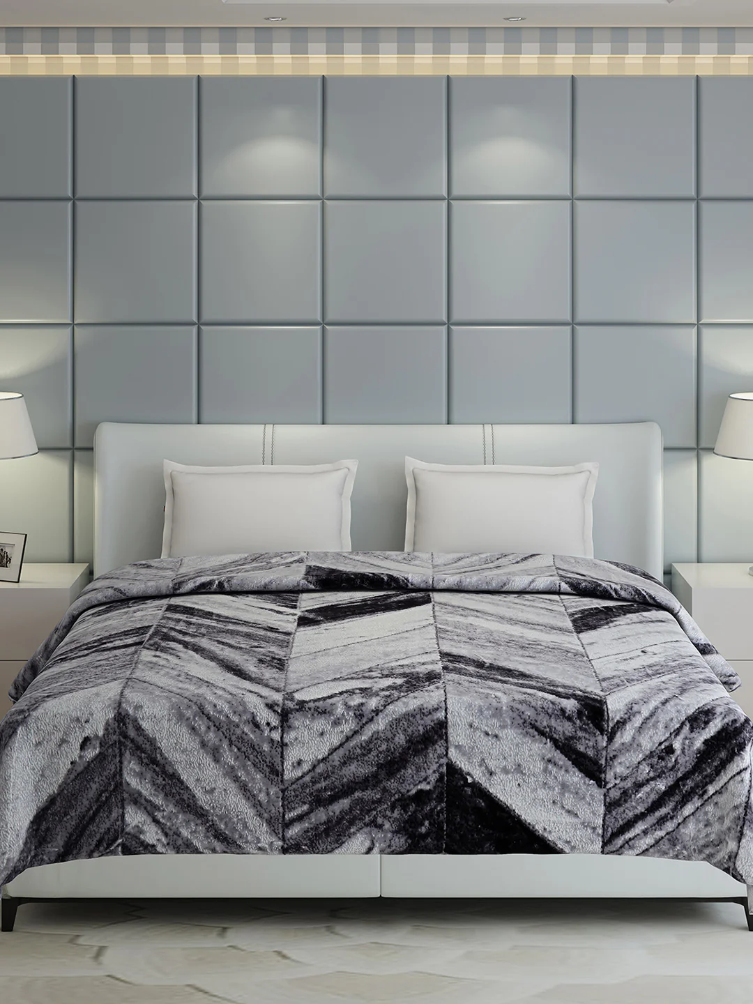 Printed Double Bed 1155 GSM Blanket Edenberg 2 Ply (Weight 6.1 kg) - Image 4